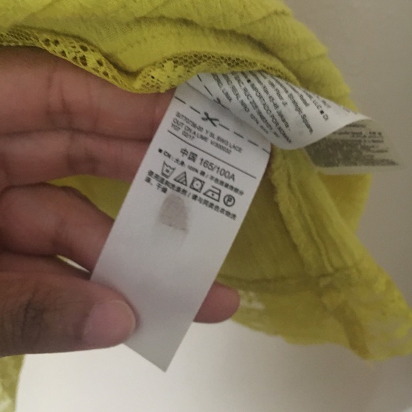 Old Navy 100% Cotton Lime Green Lace-Trim Blouse - Picture 4 of 6